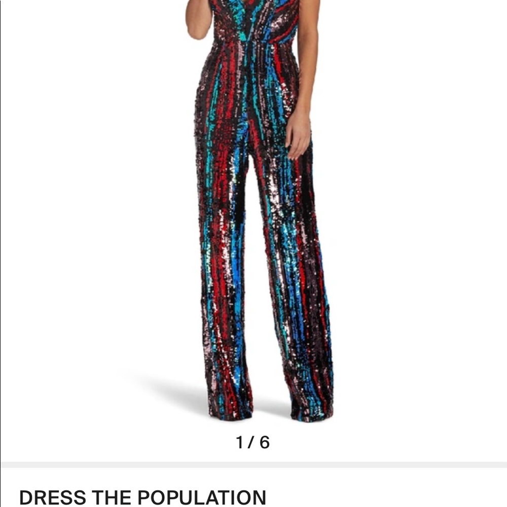 Dress the Population Charlie Lucinda Sequin Jumpsuit